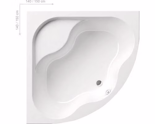 Vasca angolare Ravak Gentiana, dimensioni 150x150 cm, modello CG01000000