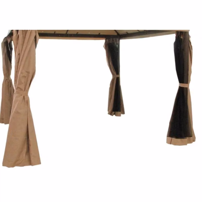 Ricambio tenda esagonale con zanzariera per gazebo Dallas color beige in poliestere VACCHETTI