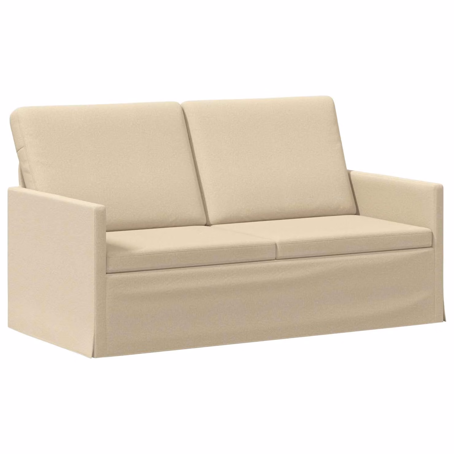 Divano a 2 posti vidaXL in tessuto beige con struttura in metallo per il tuo soggiorno L/P/H: 150 x 81 x 82 cm
