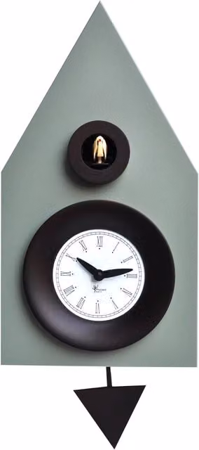 Orologio a Cucù da Parete 20x36x13cm Pirondini Italia Dark Grigio Cemento