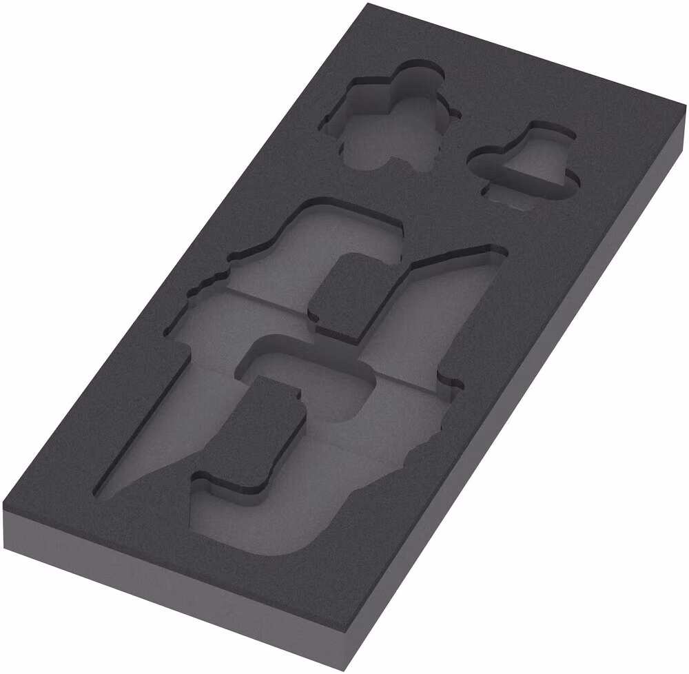 9840 Set di chiavi angolari con inserto in schiuma, senza utensili, 172 x 30 x 392 mm