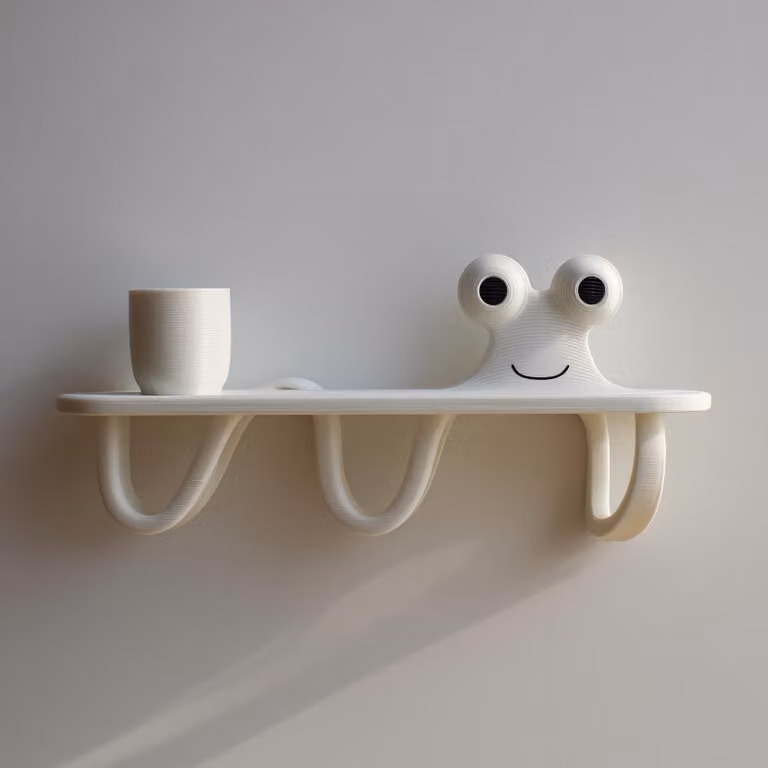 Decords, mensola a muro 3D – mensola a muro giocosa e dal design semplice, 21 cm