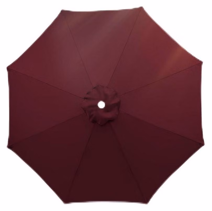 Copertura di ricambio per ombrellone, diametro 250 cm, colore: bordeaux, 6 stecche, protezione UV, resistente al vento