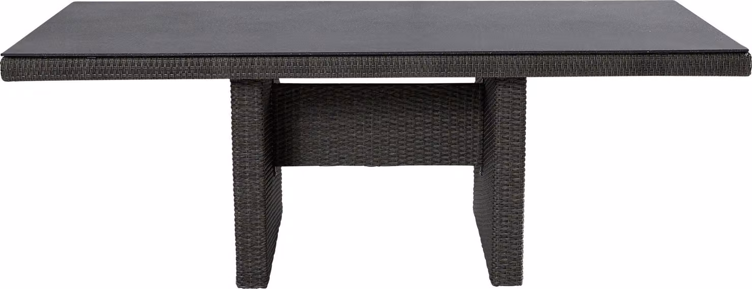 Tavolo da giardino Kansas Tavolo da pranzo 200x100x75 cm in vetroceramica misto grigio