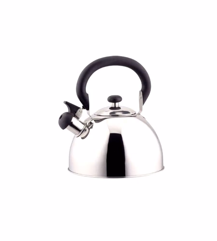 Bollitore in acciaio inox Eva con fischietto, colore argento, capacità 2,3 l – 2