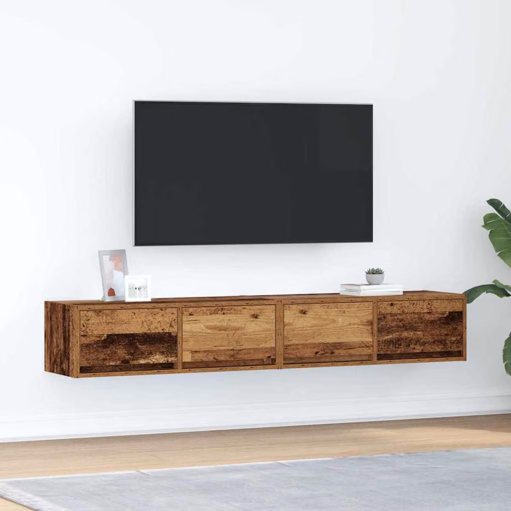 Mobili Porta TV 2 pz Legno Antico 80x31x25,5 cm in Truciolato