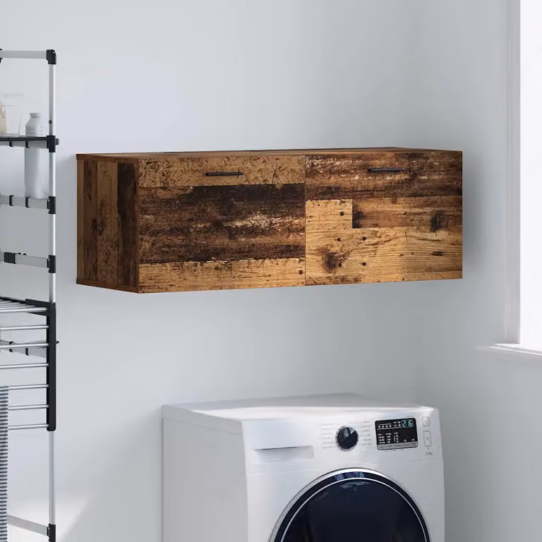 Mobiletto a muro moderno vidaXL in legno marrone con ante a battente e ripiani interni L/P/H: 100 x 36,5 x 35 cm