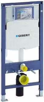 Modulo Geberit Duofix con cassetta di scarico Sigma8 per WC sospeso, bianco, regolabile in altezza