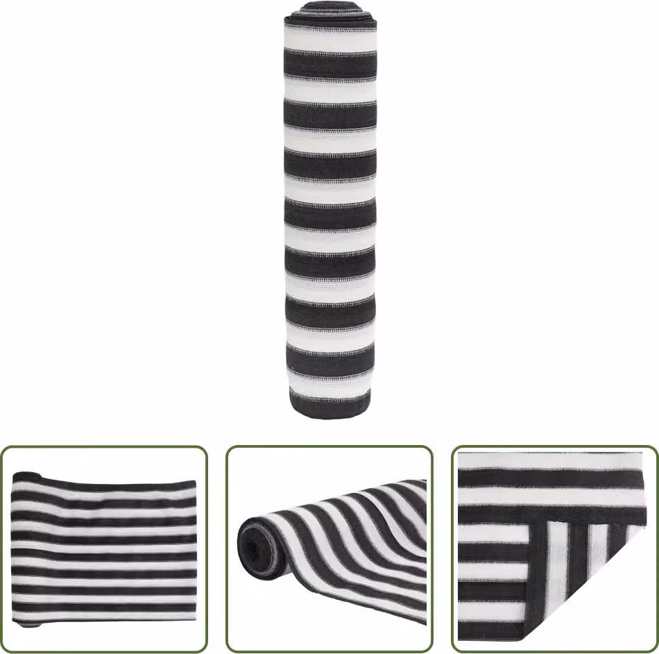 Il paravento Living Store antracite e bianco 1,5x25 m HDPE 195 g/m²