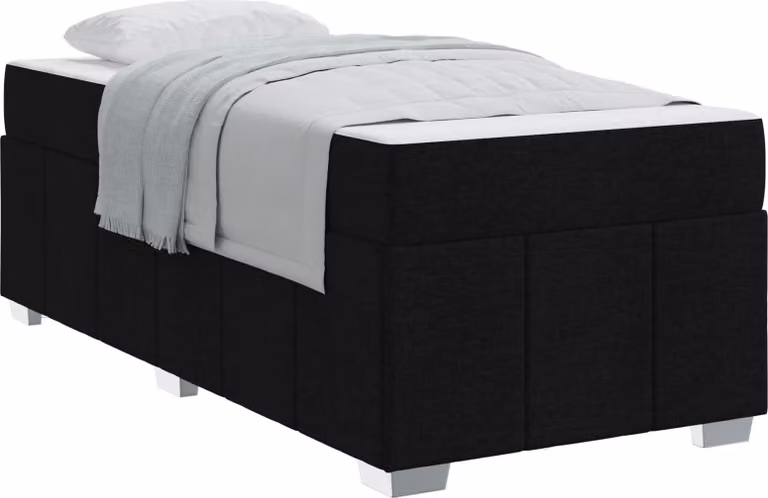 SYFAX™ Struttura del letto con materasso Nero 120 x 190 cm Tessuto