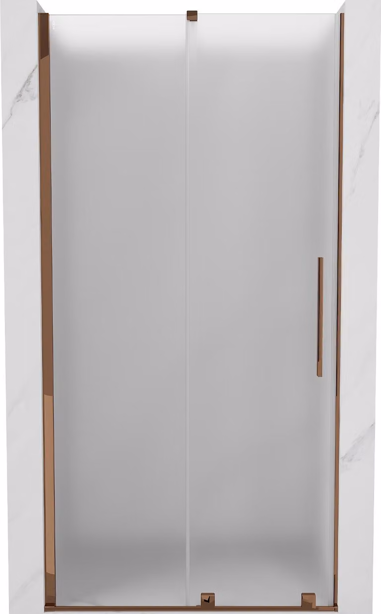 Mexen Velar porta doccia scorrevole 100 cm, brina, oro rosa - 871-100-000-31-60