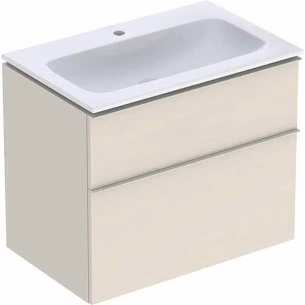 Geberit iCon Set lavabo pour meubles avec meuble sous-lavabo, 2 tiroirs, 75x63x48 cm, 502336, 502.332.JL.1, 502.332.JL.1