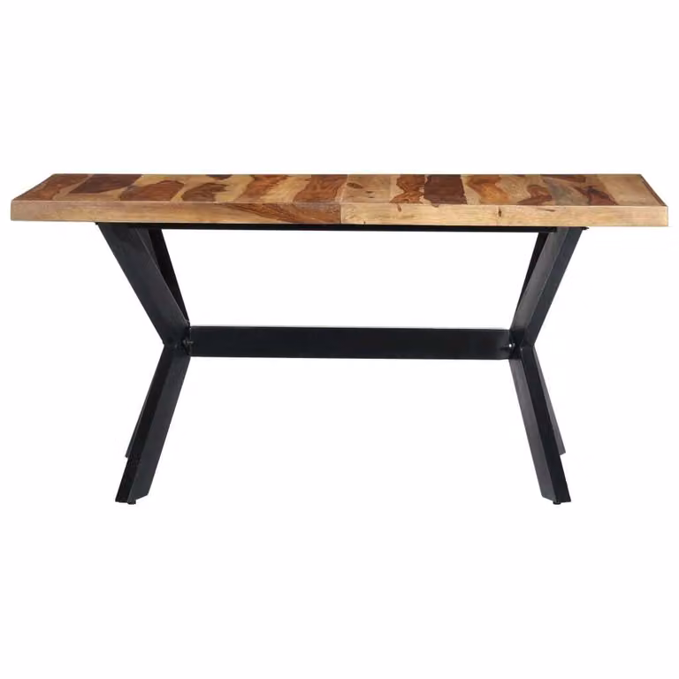 vidaXL Tavolo da pranzo 140x70x75 cm in legno massiccio di acacia