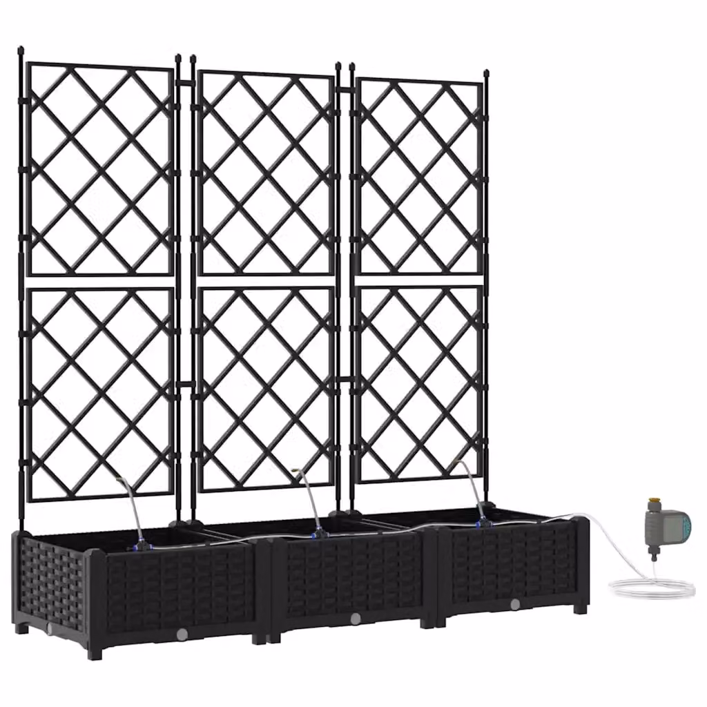 Set di 3 fioriere da esterno Design Mania in acciaio nero per il tuo giardino – 2