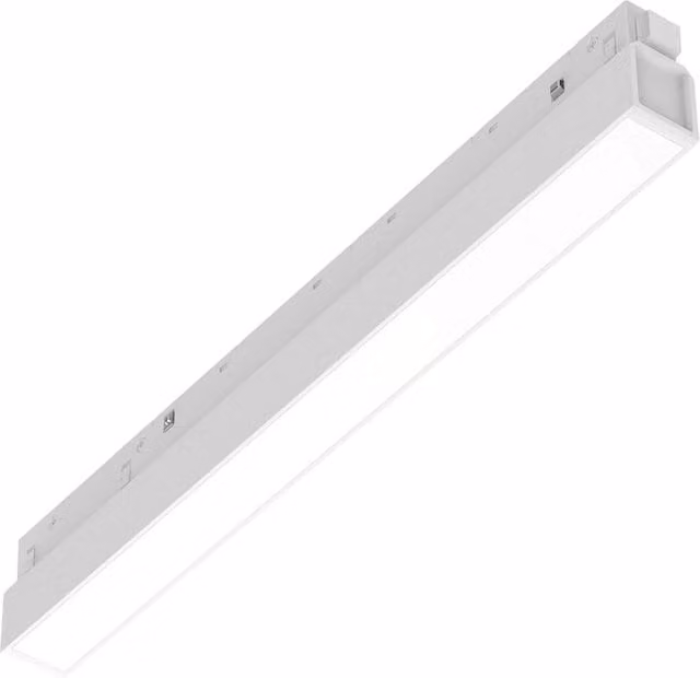 Supporto Lineare Binario Ego in Alluminio Bianco con LED 7W 3000K 1-10V L: 28,4 cm