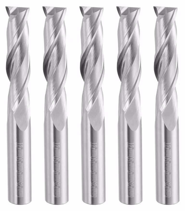 5 frese a spirale con un diametro di taglio di 6 mm e 2 taglienti