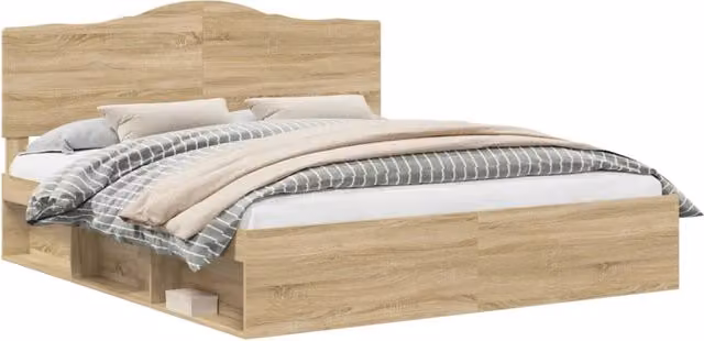Letto matrimoniale | Letto per adulti | Struttura del letto Sonoma 200 x 200 cm Pino massello