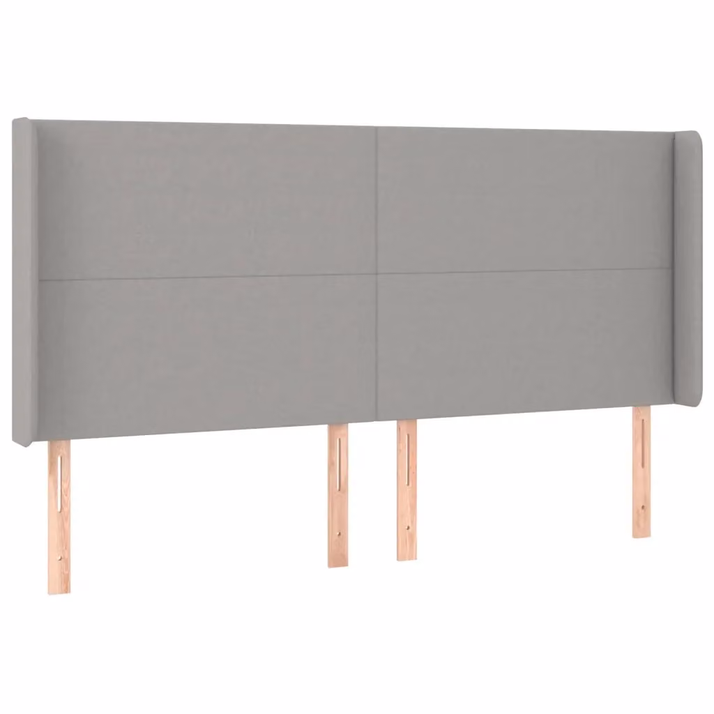 Testiera con Orecchie Design Mania in Tessuto Grigio Chiaro L: 183 cm, P: 16 cm, H: 118/128 cm – 2