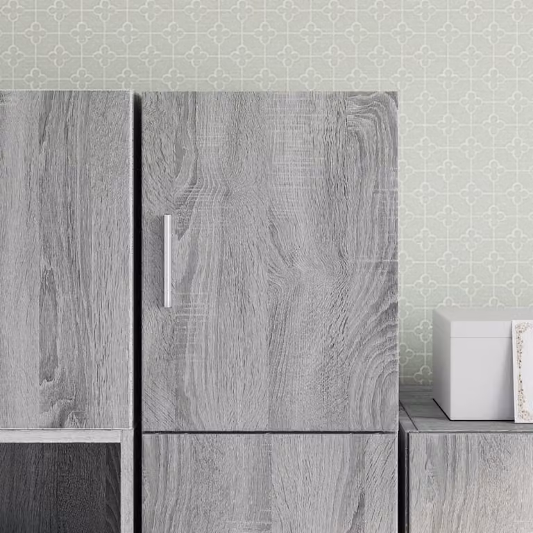 Mobile a parete vidaXL in legno multistrato e MDF, colore Grigio Sonoma, design moderno, L: 42,5 cm, P: 30 cm, H: 40 cm