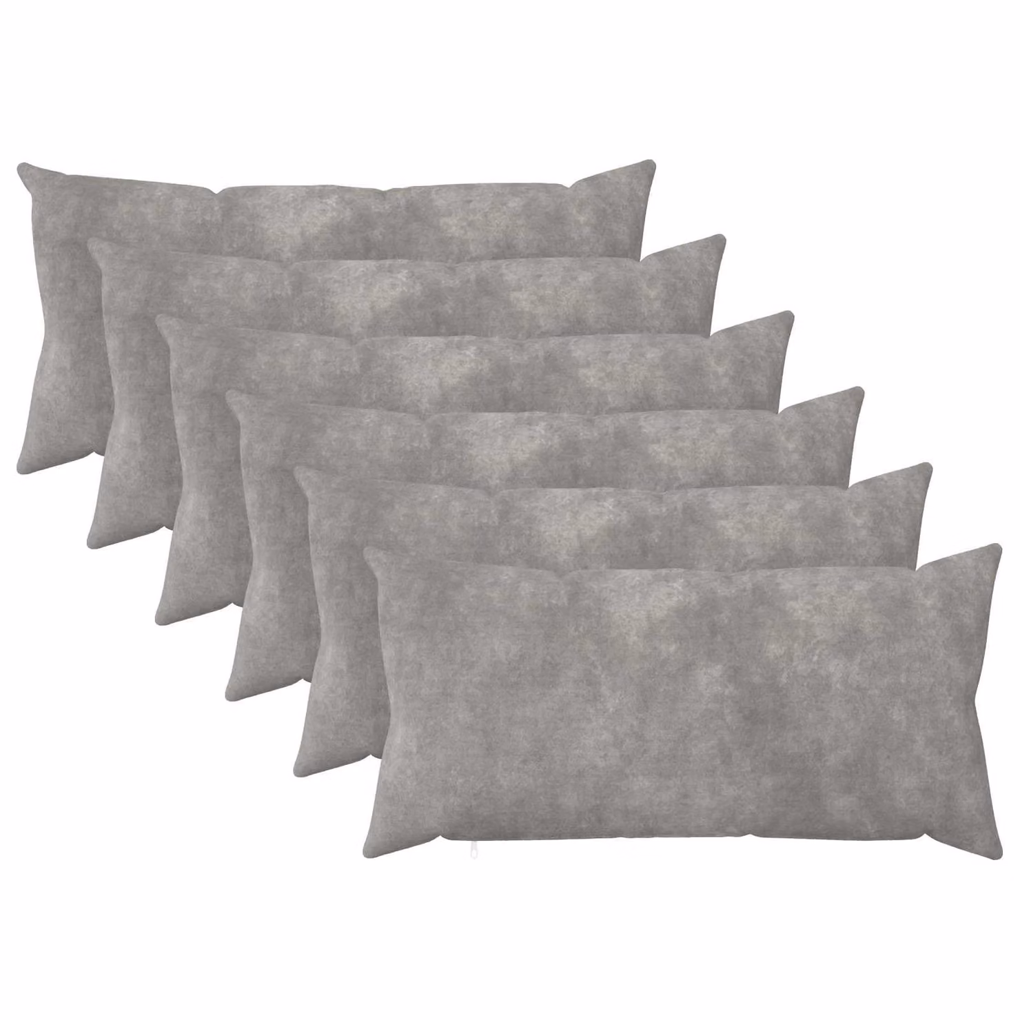 Set di 6 federe vidaXL HEERLEN in microfibra grigio chiaro, L 40 cm x P 80 cm