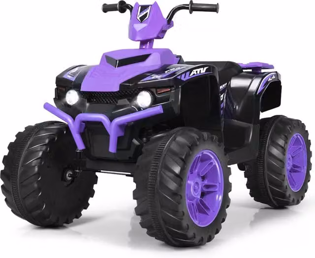 Set di quad elettrici 104 x 67 x 74 cm per bambini dai 3 ai 7 anni con musica e avvio lento in PP viola 20_0018214