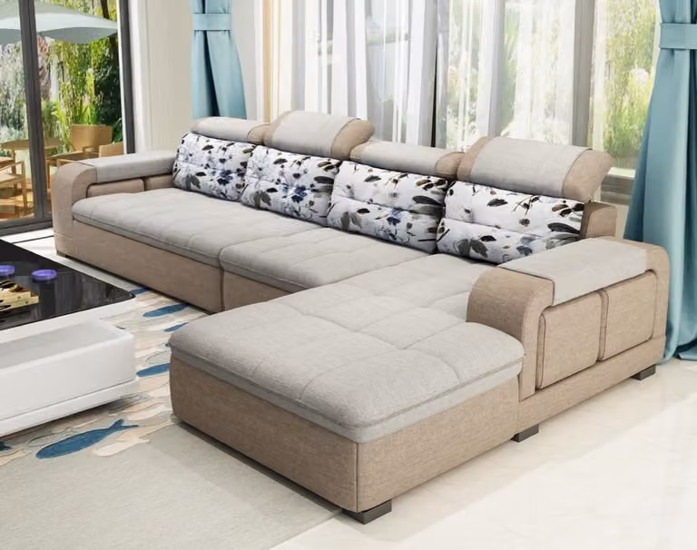 Ecksofa L-Form Eck Polstersofa Sitz Design Couch Sofas Stoff Wohnlandschaft