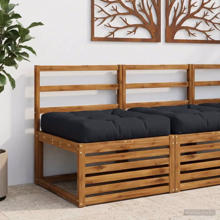 Cuscino per sedia vidaXL VIANEN in poliestere con rivestimento rimovibile, disponibile in blu o antracite