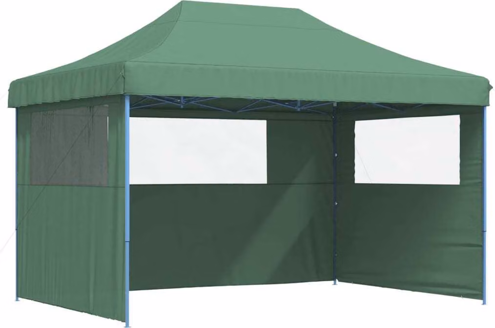 Tendone per Feste Pieghevole Pop-Up con 3 Pareti Verde