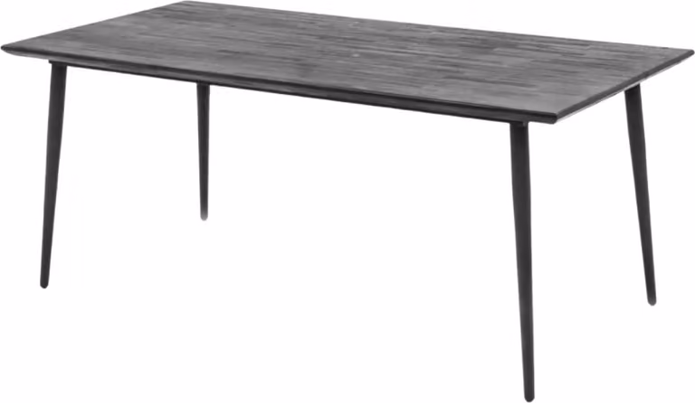 FURNLUX Tavolo da pranzo Capella Grigio Scuro e Nero 200cm / Colore principale: Grigio / Dimensioni: 200 x 76 x 100 cm