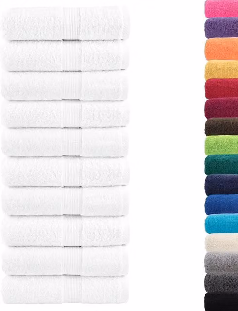 Asciugamani per ospiti Premium SOLUND 50 pz | Teli per bagno Bianco 30x50 cm 600 g/m2