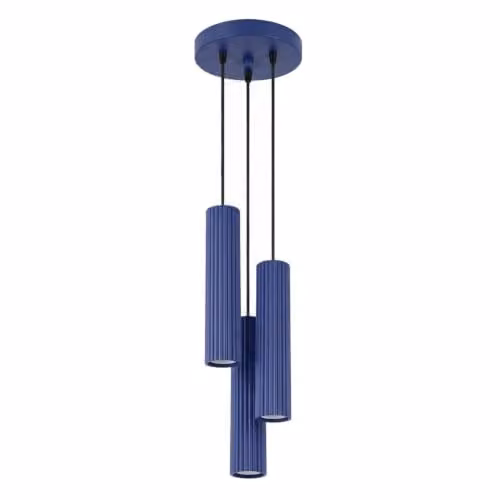 Sollux LightingLampada a sospensione KARBON 3P, blu oltremare
