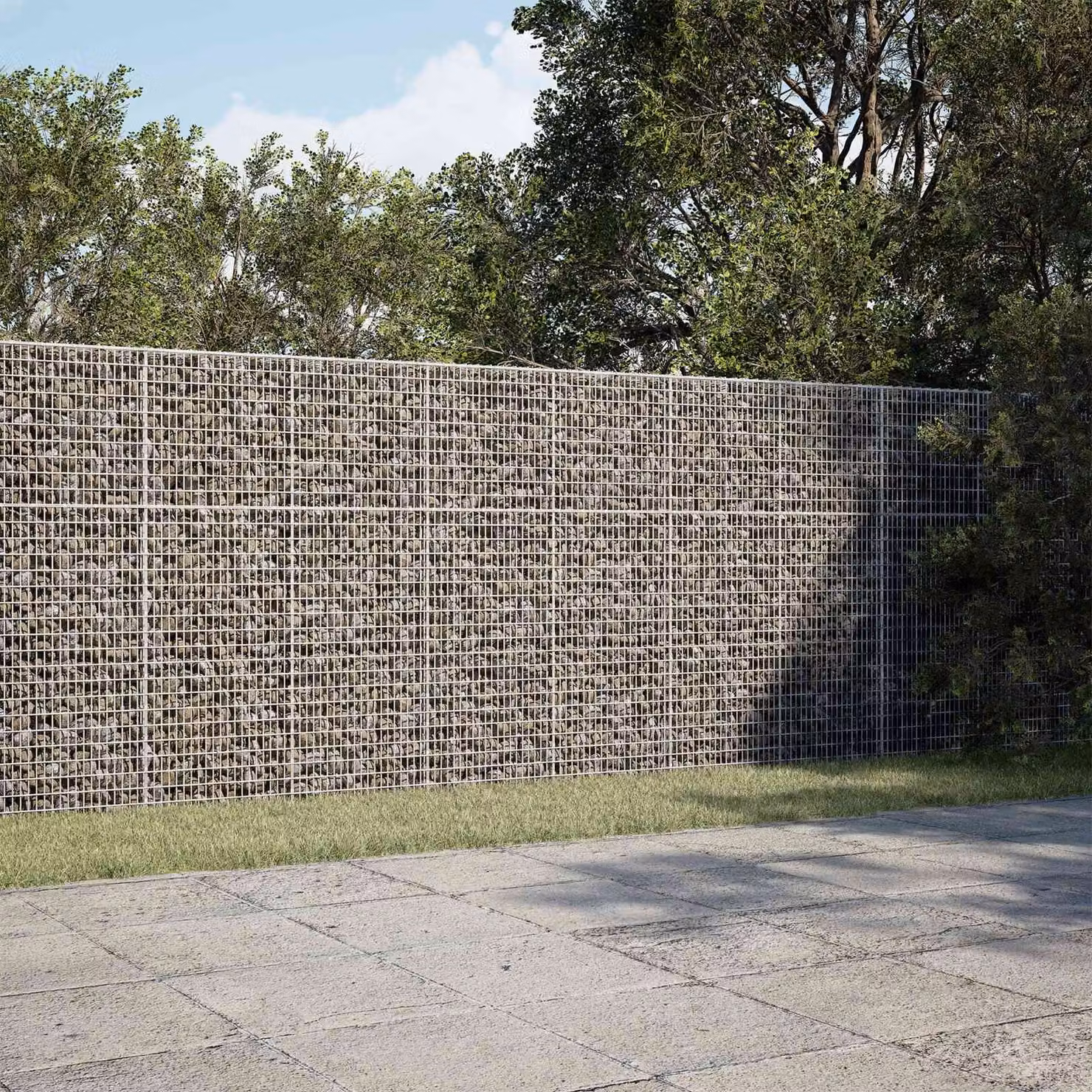 vidaXL Gabione con filo da 3,5 mm e rete da 5x2,5 cm 200x30x150 cm