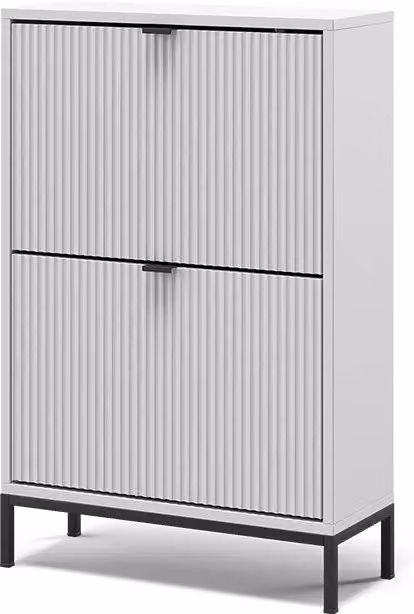 Scarpiera da ingresso Vicco Eliza Bianca con cassetti e ante, L: 60 cm, H: 92 cm, P: 24 cm