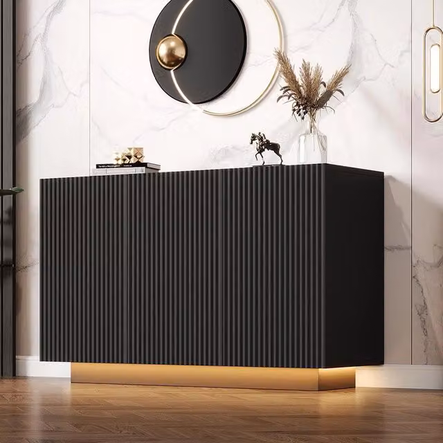 Buffet LED - Xylo - 120cm marmo nero Bluetooth
