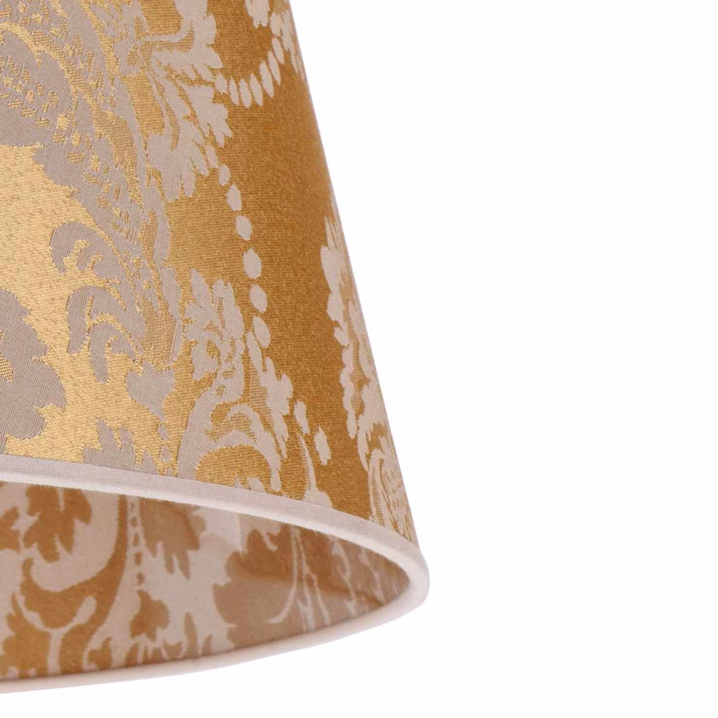 Paralume Cone altezza 25,5 cm, oro Duolla, Ottone / Oro, Tessuto / Stoffa / Seta