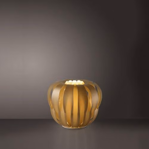 Lampada Ricaricabile Da Tavolo Polilux ® New Gold 1 Luce Led D29Cm