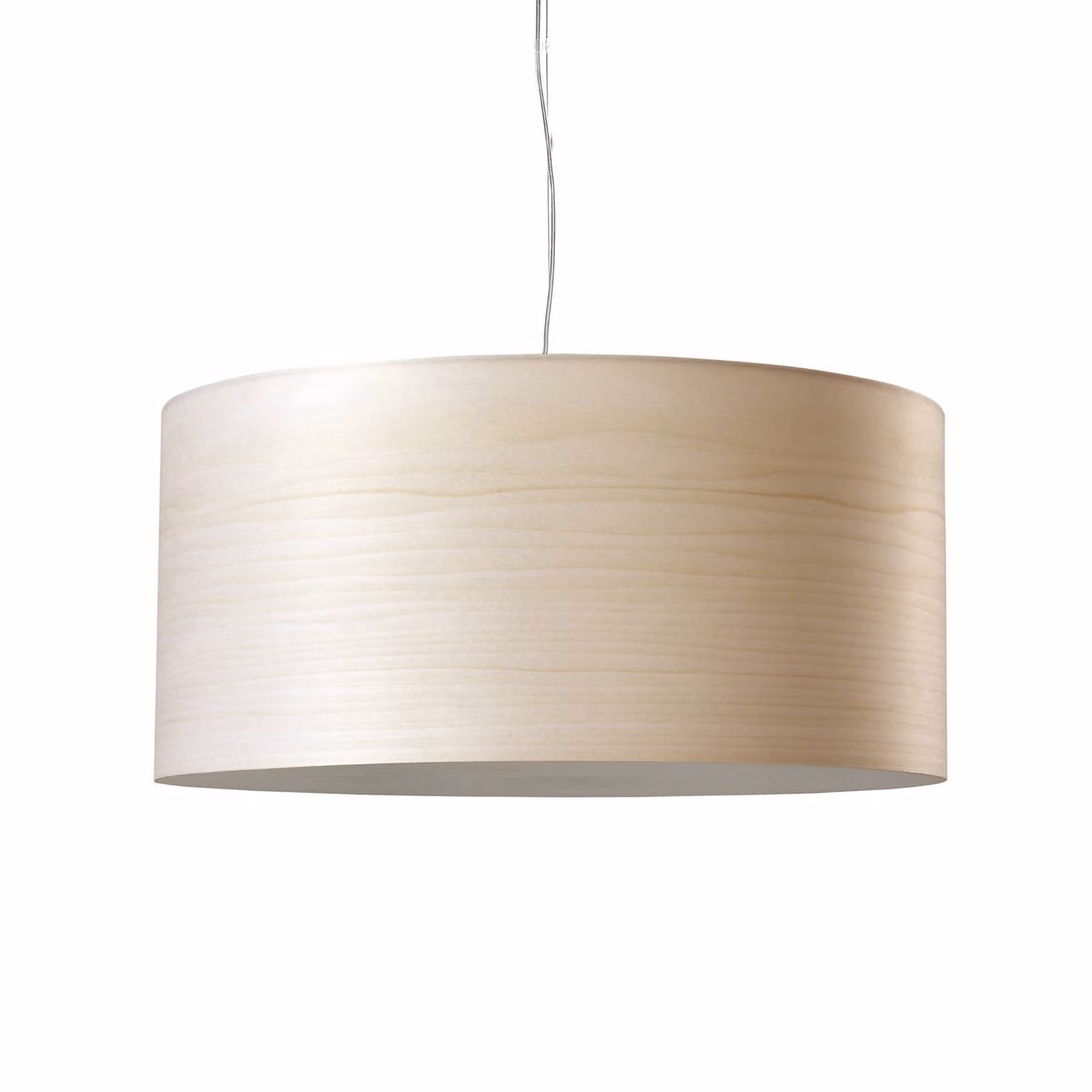 LZF LAMPS Lampada a sospensione Gea, dimmerabile, Crema / Ambra, Soggiorno / Sala da pranzo, Legno, Design, Lampada a sospensione