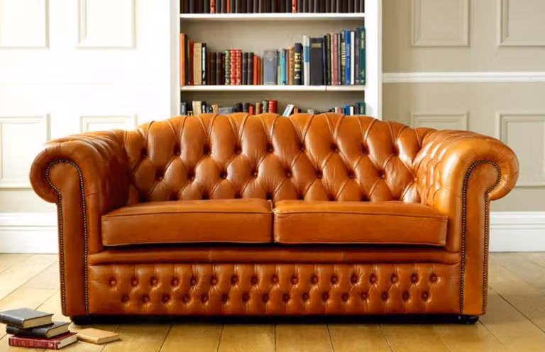 Chesterfield Sofa Couch Polster Sofas Klassischer 3 Sitzer Leder Garnitur A1
