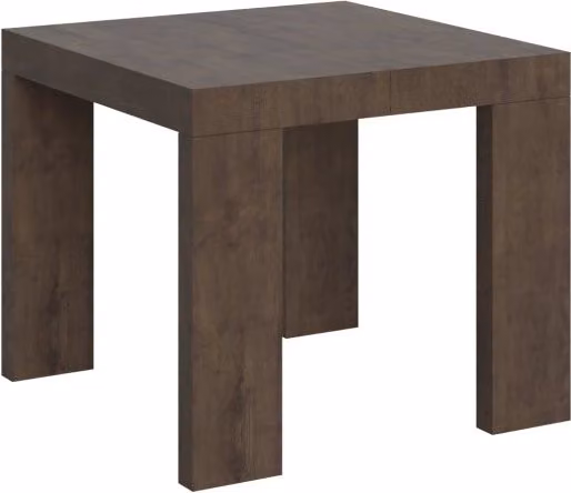 Tavolo allungabile moderno Roxell in legno marrone L/P/H: 90 x 90-246 x 77 cm