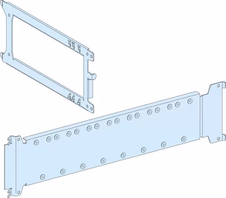 Schneider Electric PrismaSeT-P, piastra di montaggio, 4x FuPacT ISFT160 a 3 poli, verticale, larghezza = 650 mm, altezza = 6 moduli LVS03556