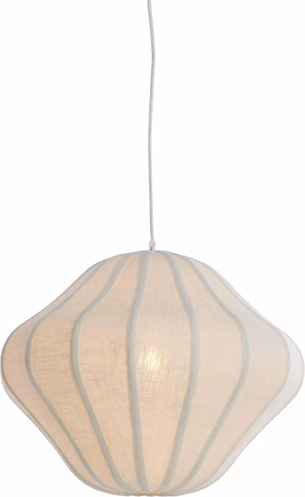 Lampada a sospensione - bianco - Sukau - tessile - E27 - 2987806 - Light & Living
