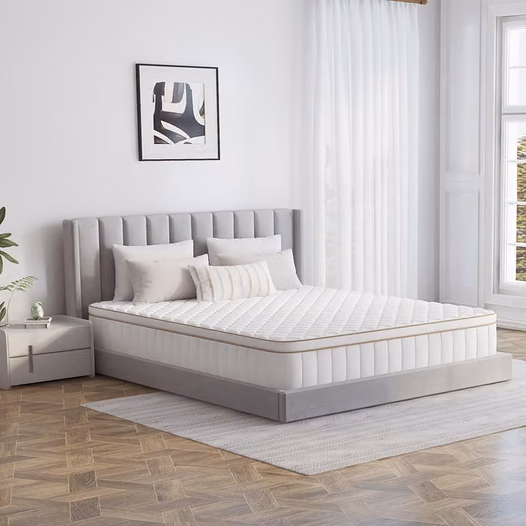 Materasso a molle insacchettate di dimensioni 160x200 cm, con supporto a 7 zone, imbottitura in schiuma fredda e rigidità H3, alto 26 cm