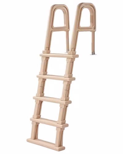 VEVOR Scaletta per Piscina Interrata a 5 Gradini, Scala di Sicurezza per Piscine in PE con Doppio Corrimano Ergonomico e Gradini Larghi Antiscivolo, Portata 136 kg, per Piscine da 121,9 a 137,2 cm