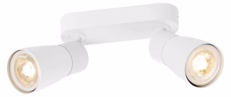 SLV PURI 2.0 Cupola, plafoniera da parete e soffitto, lunga, 2 x max. 6W GU10, bianco 1008371
