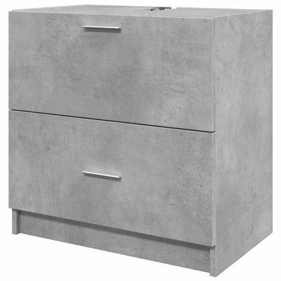 Mobile sottolavabo in legno per il bagno - 59x37x59 cm - Grigio