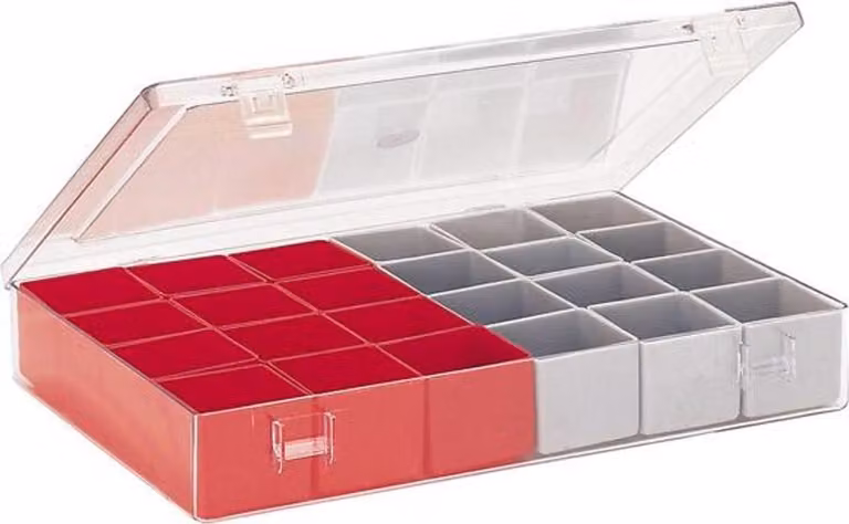 Scatola d'assortimento con coperchio 307x225x50 mm tipo 4.03