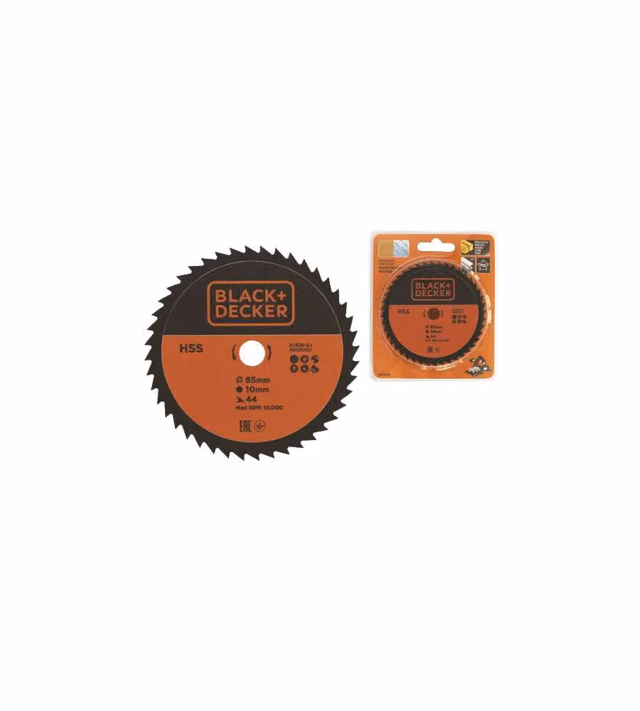 Lame Black+Decker HSS 85 mm foro 10 mm 44 denti