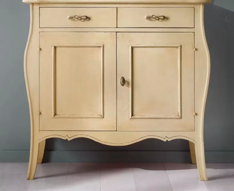 Madia credenza Mobili 2G in legno avorio patinato con 2 porte e 2 cassetti L/P/H: 105 x 50 x 100 cm – 2