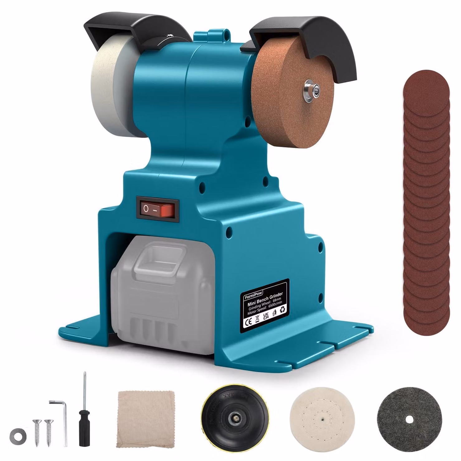 Levigatrice portatile a nastro, 18 V, 300 W, compatta, ideale per levigatura e lucidatura