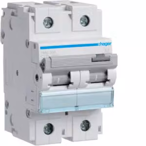 Interruttore magnetotermico bipolare 15 kA, curva C, 125 A, 3 moduli
